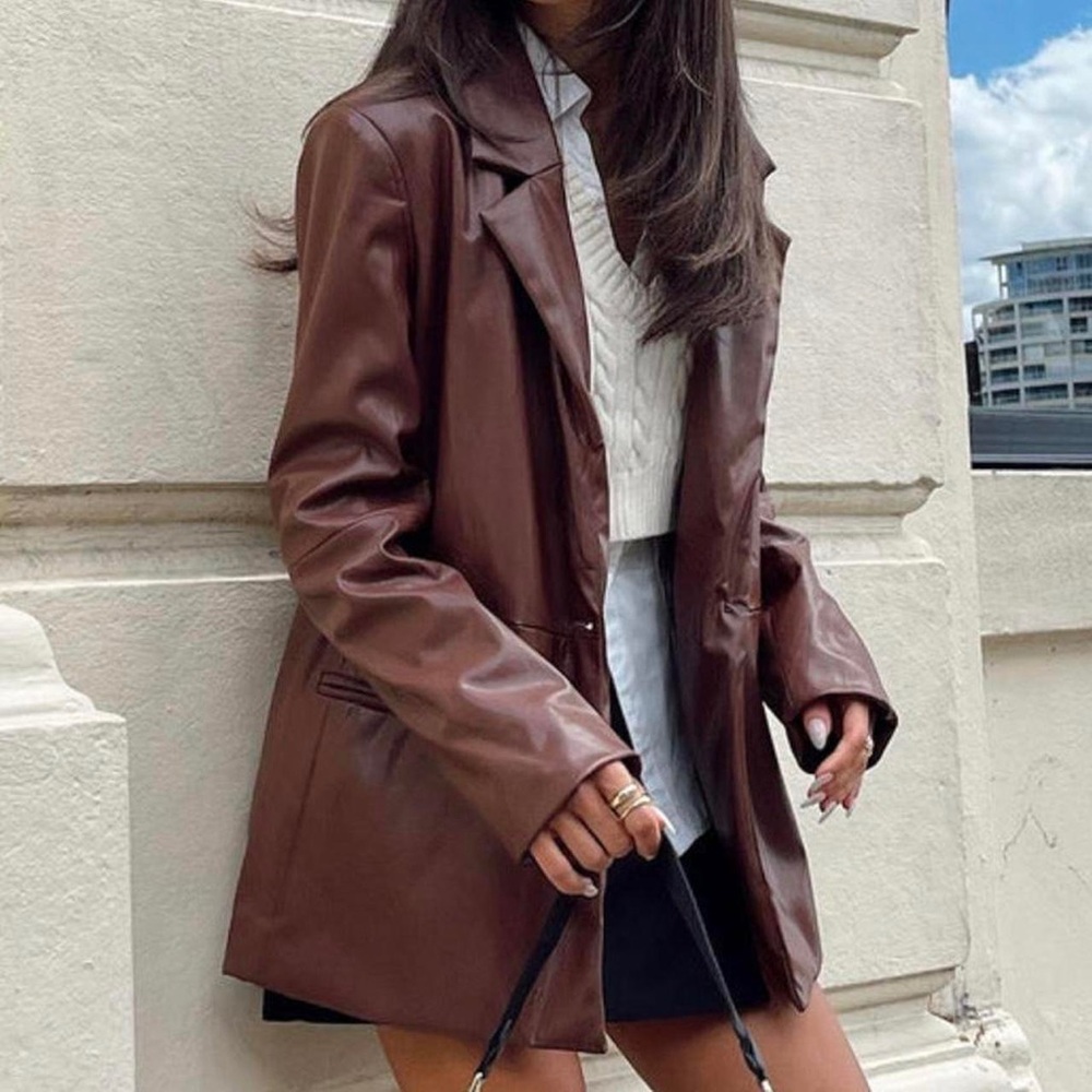 Brown Leather Women's Jacket